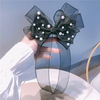 women elegant fashion bowknot hair clip headdress crystal diamond spring clip hairpin headwear hari accessories
