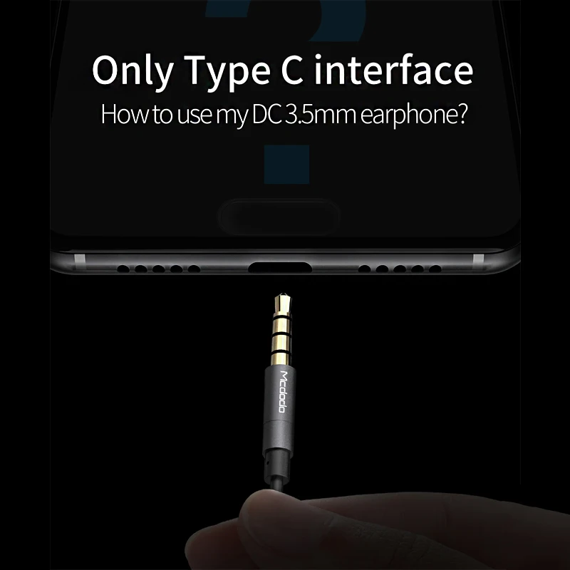 Mcdodo type C 3,5 Jack наушники USB C до 3,5 мм AUX аудио адаптер наушники конвертер для huawei mate 20 pro Xiaomi Mi 6 8 кабель