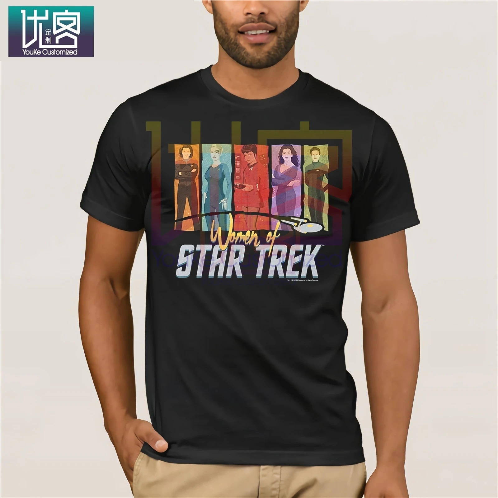 Футболка со звездным треком Звездного флота хлопковые футболки с круглым