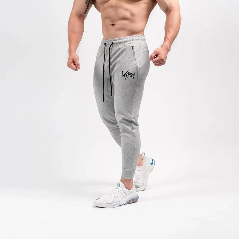 Men's Pants Fitness Skinny Trousers Spring Elastic Bodybuilding Pant Workout Track Bottom Pants Men Joggers Sweatpants mens running pants