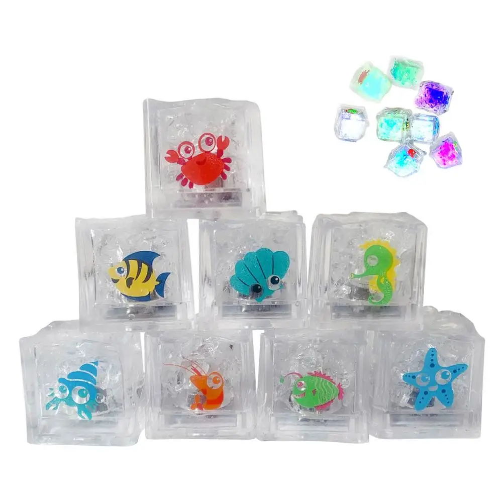 

Bath Toys For Baby Lit Ice Cubes Flashing Led Colorful Lights Luminous Toy Bathroom Toy Child Bath Toy