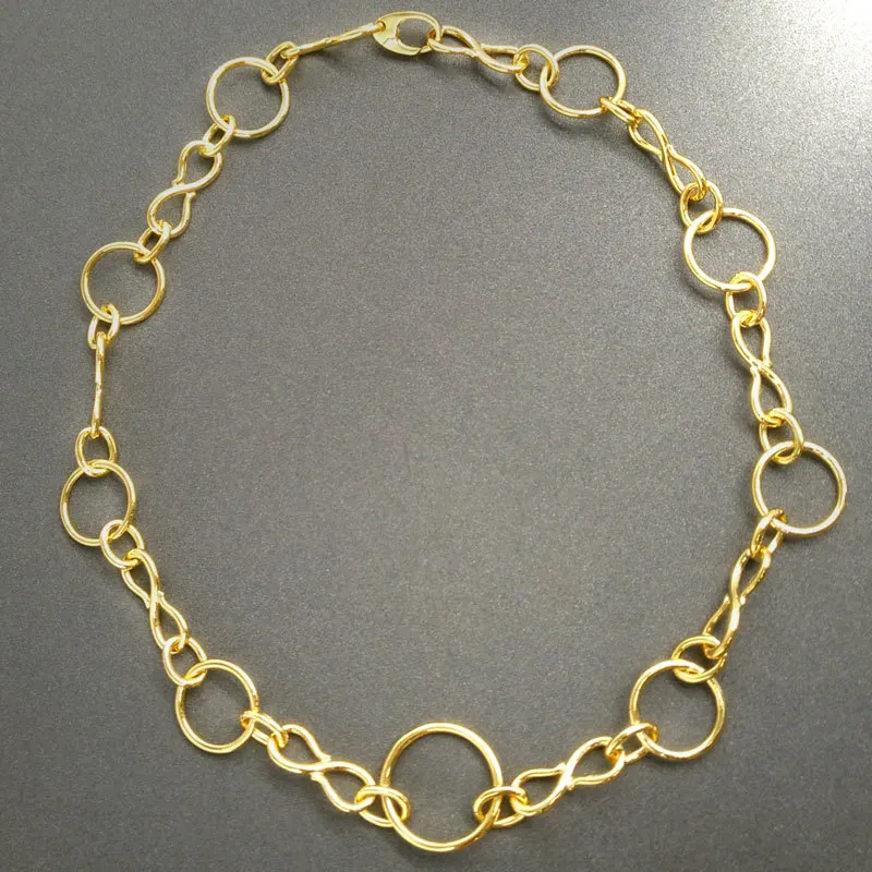 

925 sterling silver necklace August new product golden yellow red lips big buckle necklace female fashion Korean fashion