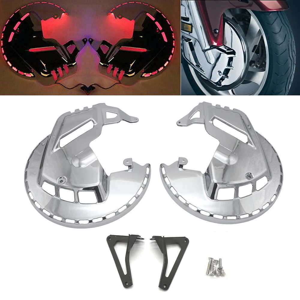 Тормозной диск крышки ротора красный светодиодный 2001 2014 для HONDA F6B 2013 2015 Honda GOLDWING