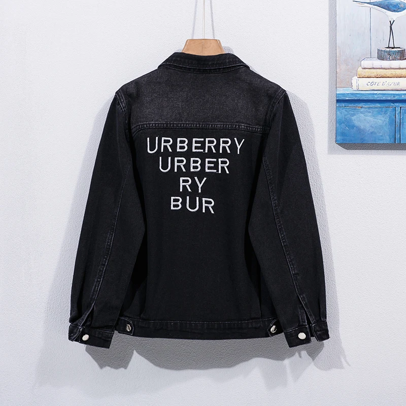 Осень-зима 2021 новинка блестящая джинсовая синяя черная куртка с вышивкой