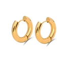 Одежда высшего качества 100% из нержавеющей стали черныйзолотосеребро Цвет плотное кольцо серьги круг с круглым носком; Туфли для мужчин на не сужающемся книзу массивном обручи Панк ювелирные изделия