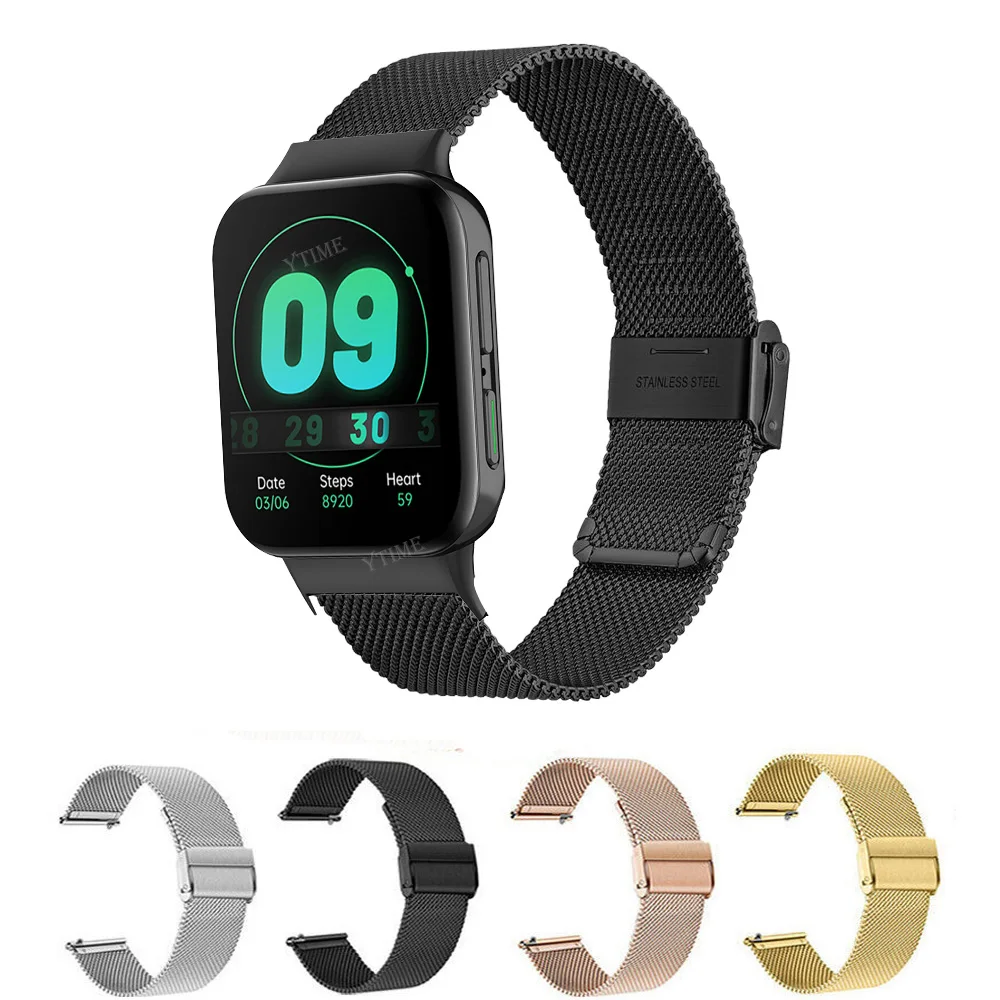 

Металлический ремешок для OPPO Watch 41 мм 46 мм, браслет из нержавеющей стали для часов OPPO Watch 2, Аксессуары 42 мм 46 мм