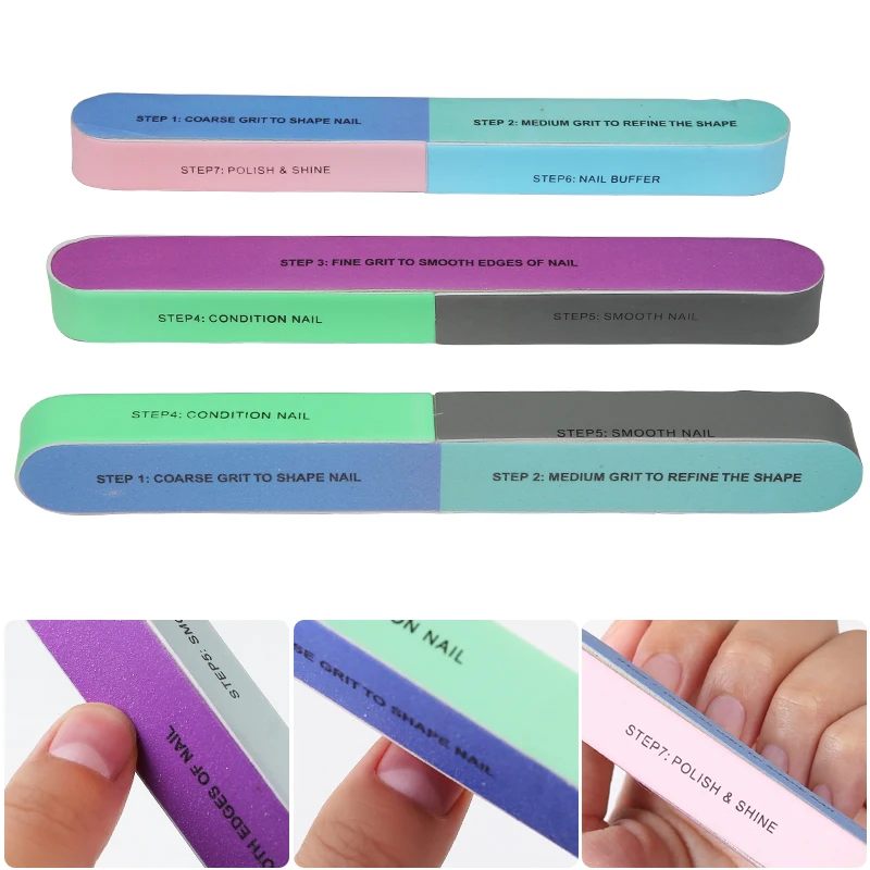 

Arte Clavo Seven-sided Nail Files Polishing Tool Manicure Pedicure Professional File Nail For Nail Art Sanding Nail Buffer Block