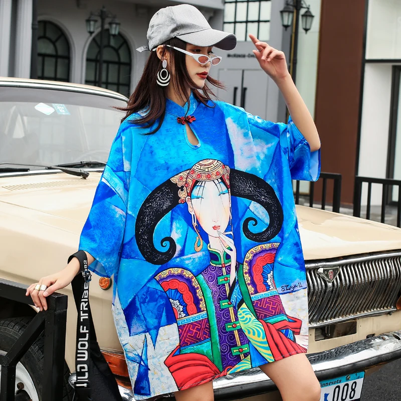 Чонсам улучшенная версия платья в китайском молодежном стиле большого размера