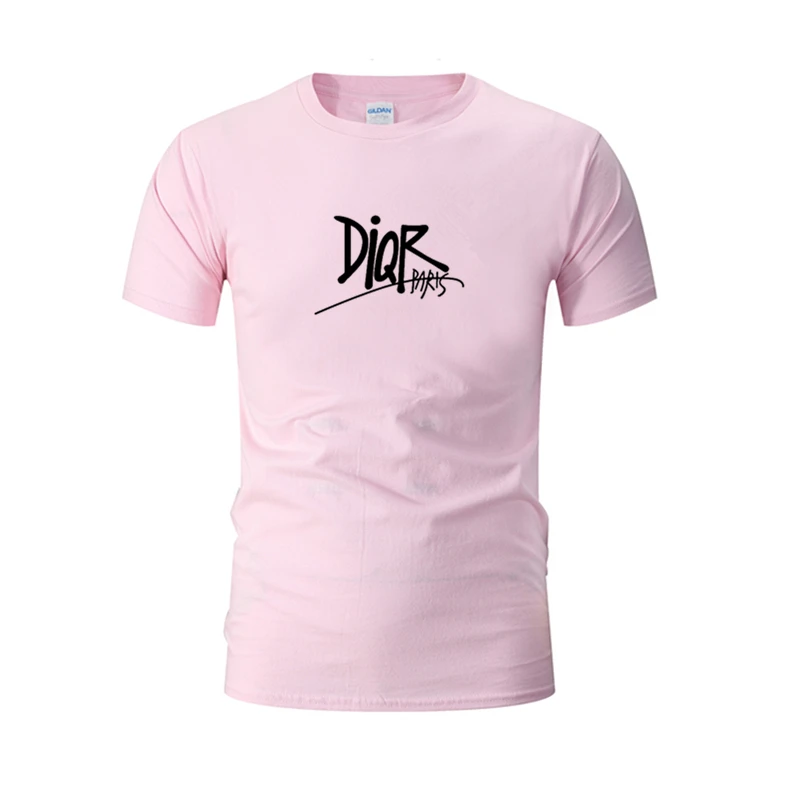 

2021 new style cotton letter T-shirt men's printing casual fashion loose breathable solid color O-neck T-shirt short-sleeved top