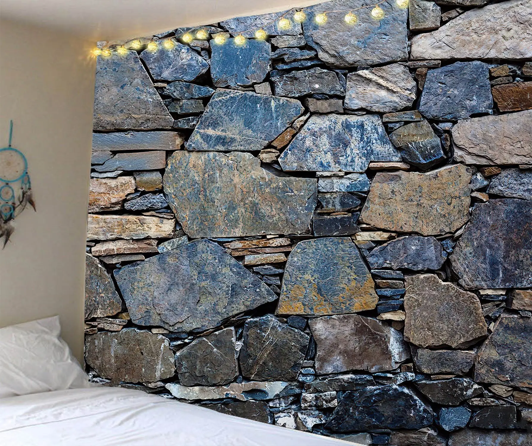 3D ковер из каменных булыжников настенный каменный узор одеяло домашний фон