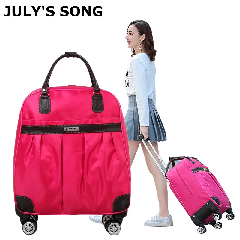 Вместительная багажная сумка JULY'S SONG для женщин чемодан на колесиках