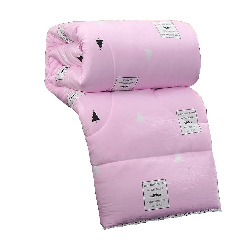 Новое стеганое одеяло из потертого хлопка без рисунков Утепленное зимнее для