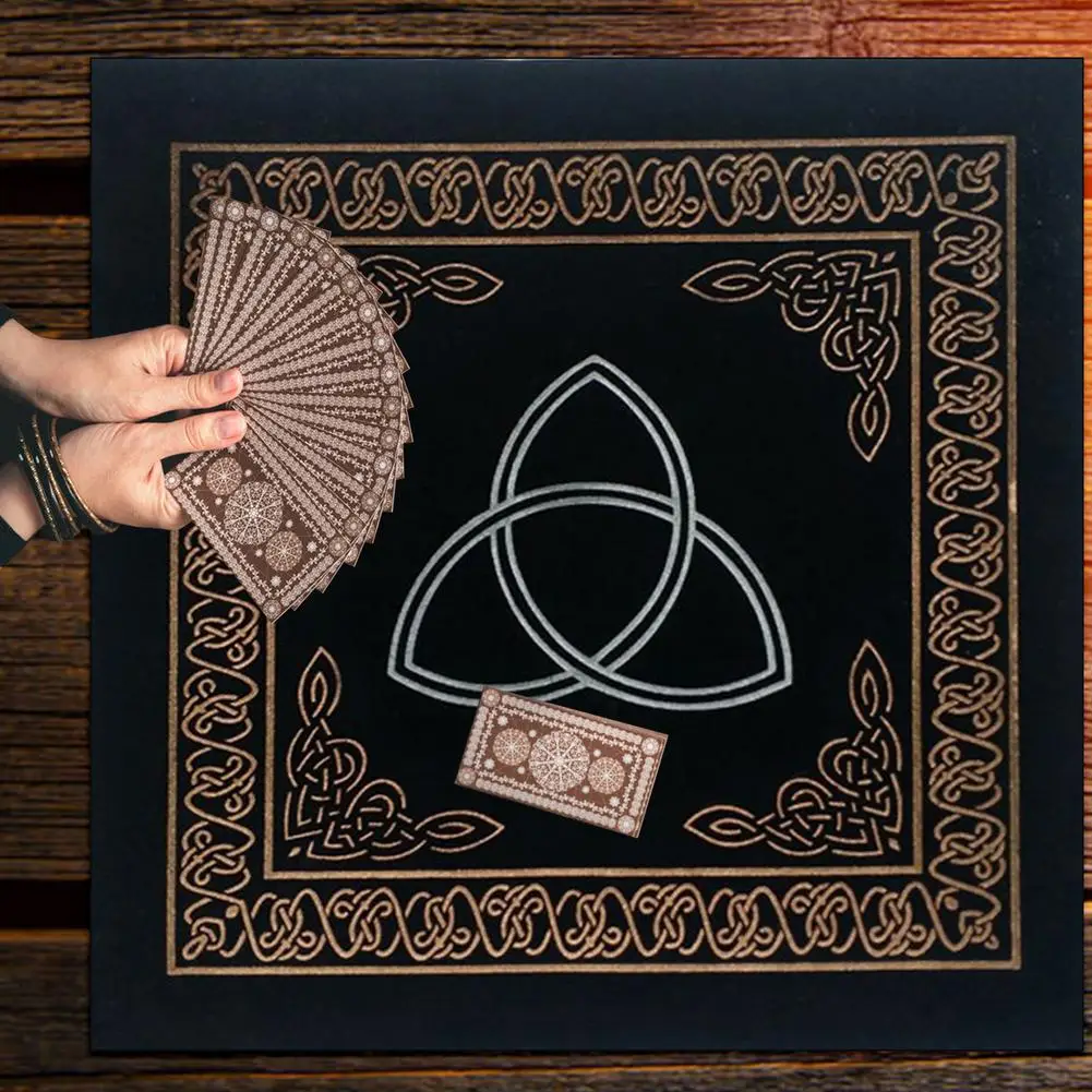 Бархатная скатерть с изображением созвездий Таро 50x50 см салфетка для алтаря