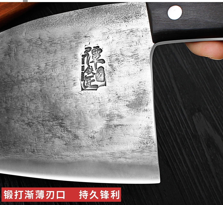 Ручной Кованый кухонный нож бытовой для нарезки мяса очень быстрый Острый из