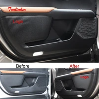 tonlinker interior car anti dirty pad cover stickers for lexus ux200 260h 2019 car styling 14 pcs pu leather cover stickers
