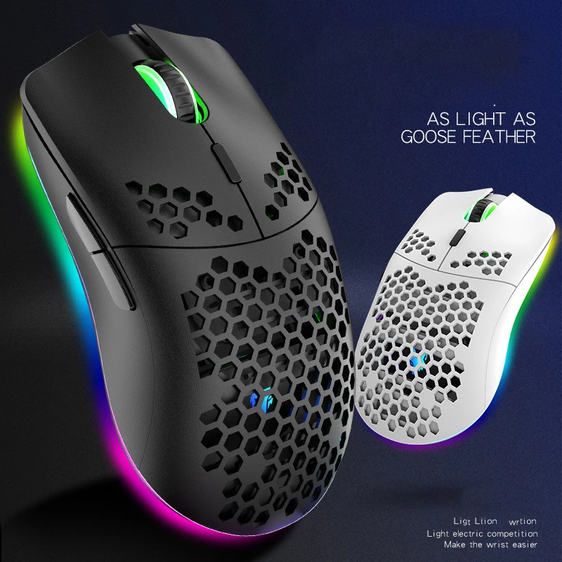 Беспроводная игровая мышь беспроводная совместимая оптическая 3200DPI с RGB