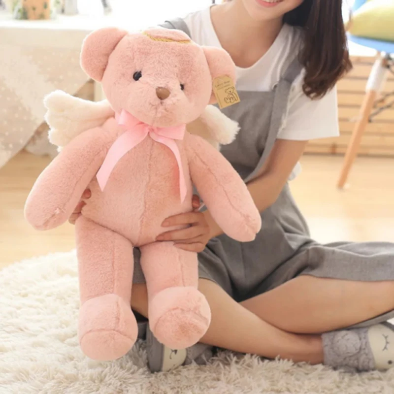 Mini Teddy Bear Stuffed Plush Toys 40/55cm Small With wings pelucia Pendant Kids Birthday Gift DWJ082 | Игрушки и хобби