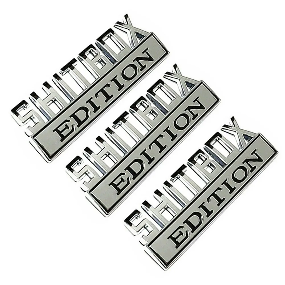 

Universal Emblems Black Stickers Car Emblems For Truck SHITBOX EDITION