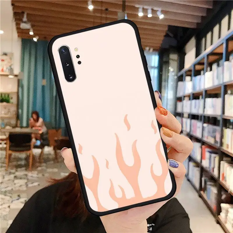 

Flame Phone Case For Samsung A50 A51 A71 A20E A20S S10 S20 S21 S30 Plus ultra 5G M11 funda cover shell Funda