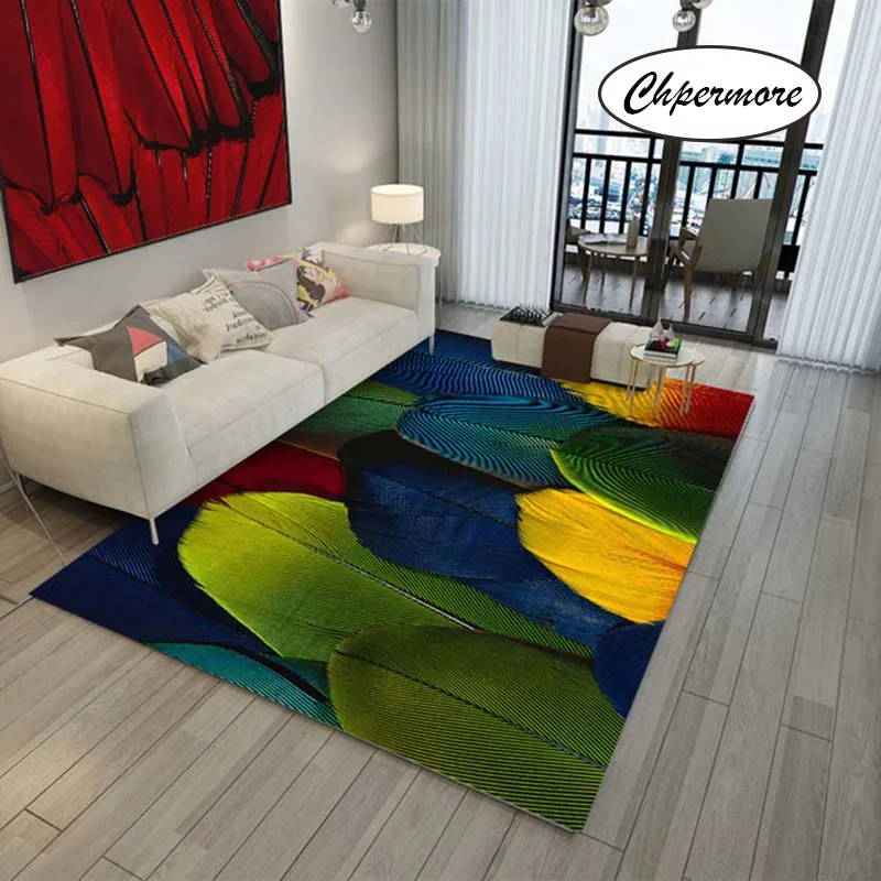 style 12 Chpermore животные мех павлин перо большие ковры перо украшения Татами Коврики Спальня дома Lving комната коврики - Цвет: style 12