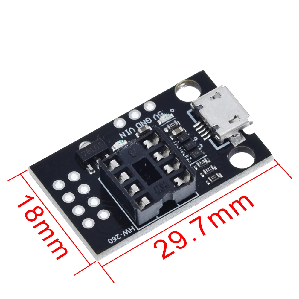 TZT ATtiny13A/ATtiny25/ATtiny45/ATtiny85 подключаемый ATTINY Программирование развития голая плата