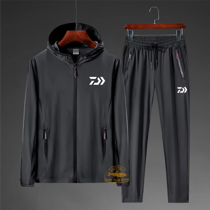 DAIWA Новый Модный летний костюм из тонкого ледяного шелка Мужская Солнцезащитная