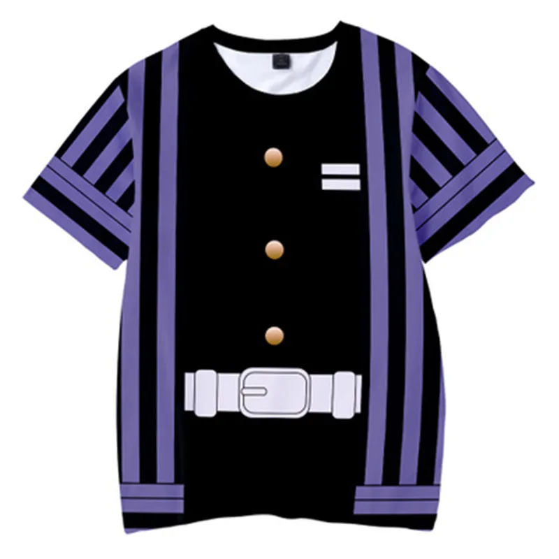 

The New Trend Of The Ghost Of The Blade Character Suit 3d Digital Color Printing Trend Men's Short-sleeved Men's Shirt 3dt Shirt