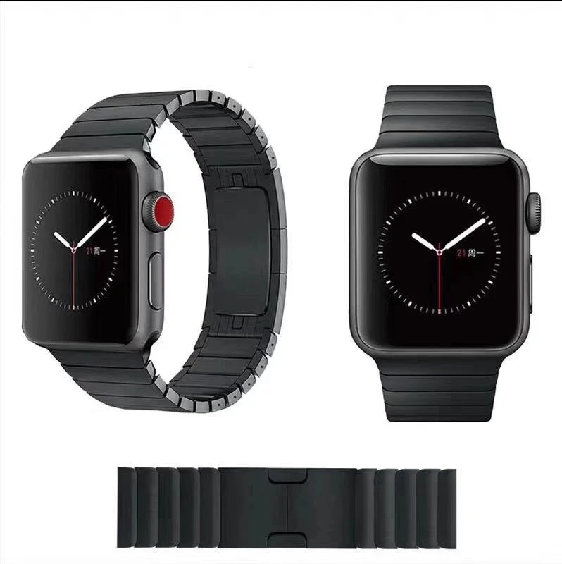 Ремешок из нержавеющей стали для Apple Watch браслет со звеньями 38 40 мм 42 44 мм ремешки для часов металлический ремешок для iwatch серии 5 4 3 2 1