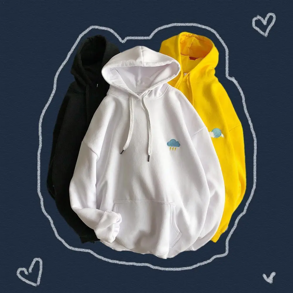 

Hoodie Women's Cute Clothing Harajuku Warm Pullover Coat Round Neck Cartoon Long-sleeved Women's Clothing