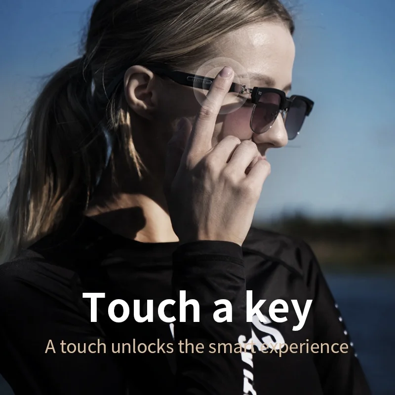 저렴한 개인 특허 스마트 블루투스 선글라스 무선 핸즈프리 골전도 이어폰