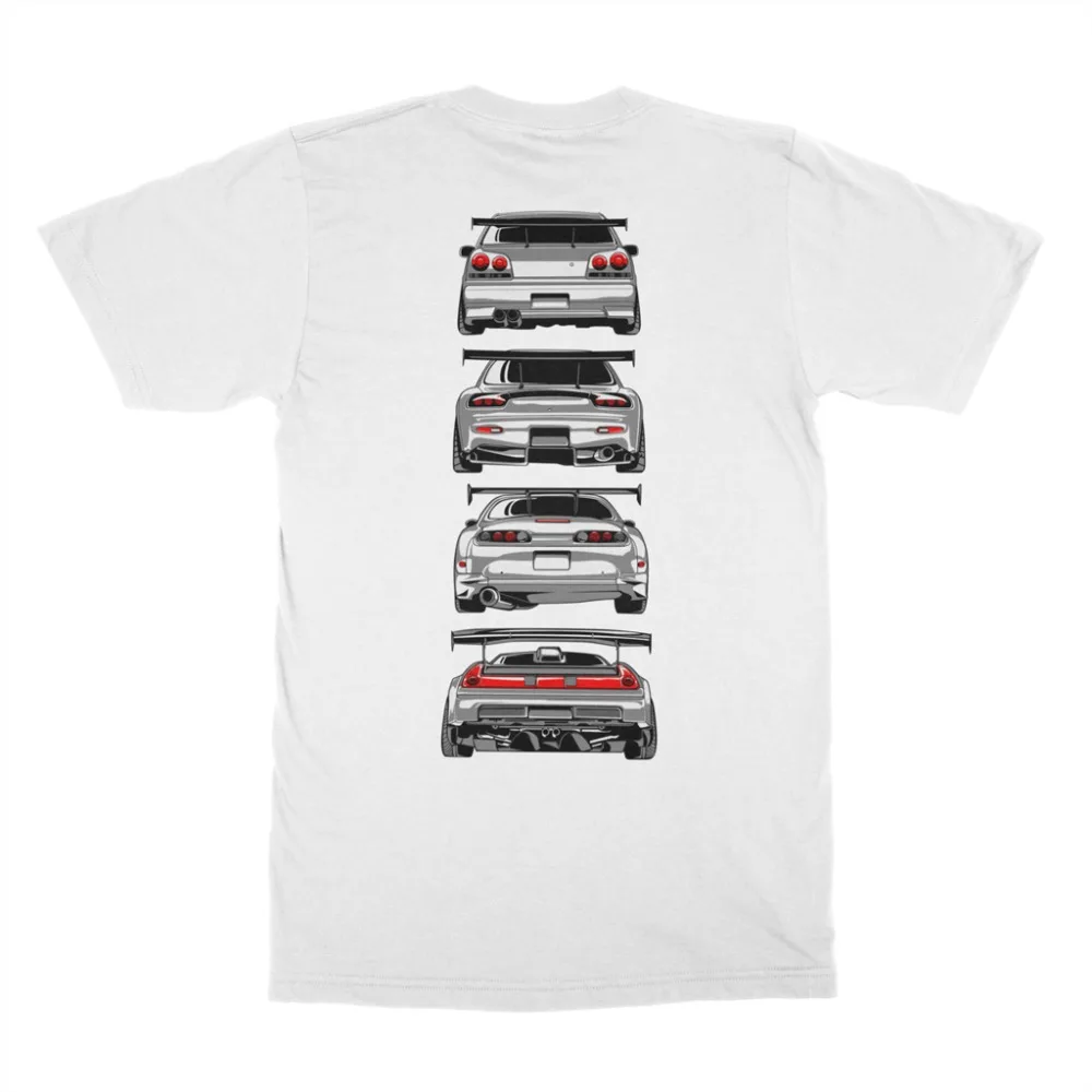 

2020 fashion hot sale Japanese Classic Legend Car 90's JDM R34 GTR Skyline RX7 NSX 350Z S2000 T-shirt