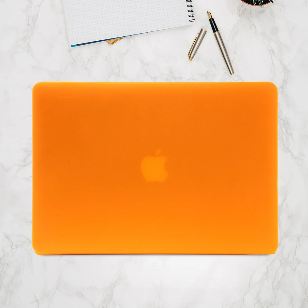 Для Macbook air pro retina 11 12 13 15 чехол Aiyopeen Прозрачный матовый Жесткий Чехол для ноутбука для macbook 15,4 13,3 дюймов A1466 - Цвет: Orange