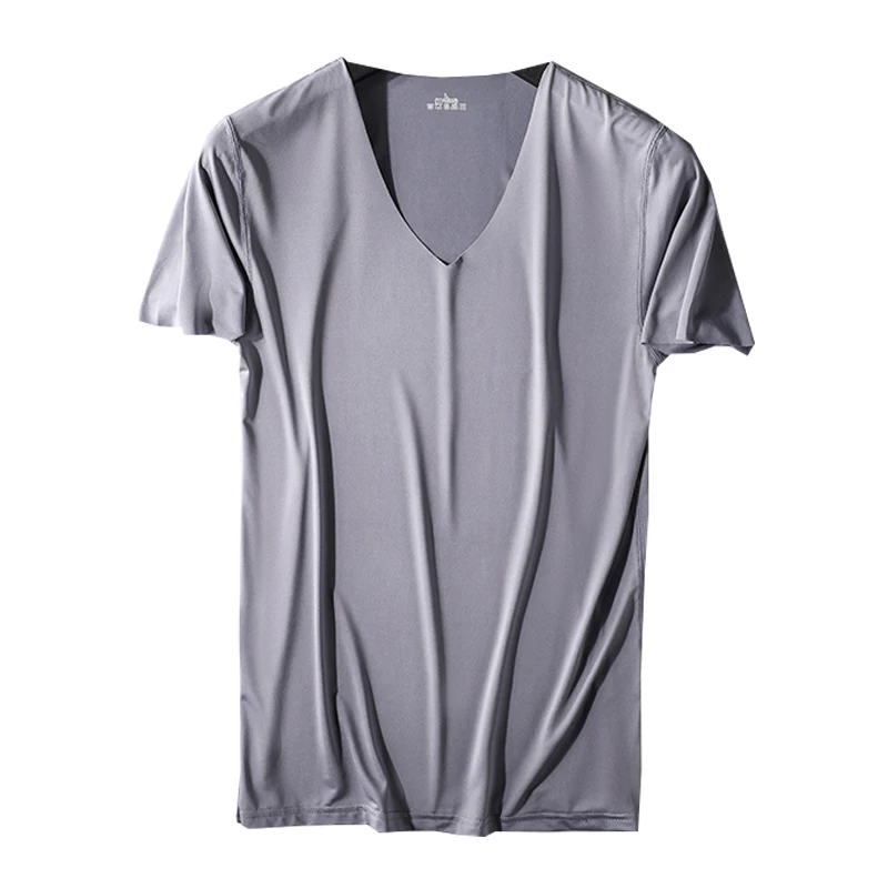 

Men's Black White Color Tops Tees Summer Casual New V neck Short Sleeve T shirt Men Fashion Trends Fitness Tshirt 4X