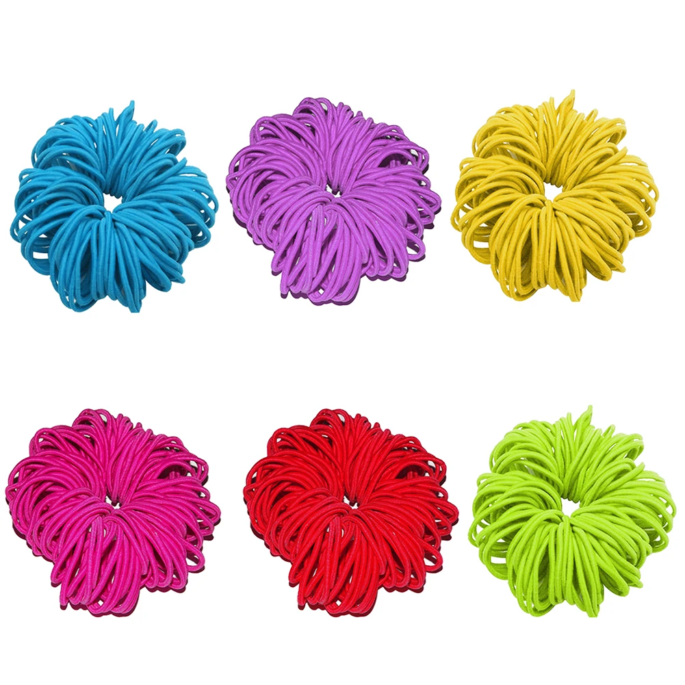 Детские для девочек 50 шт./лот Толстые Бесконечные резинки волос эластичные