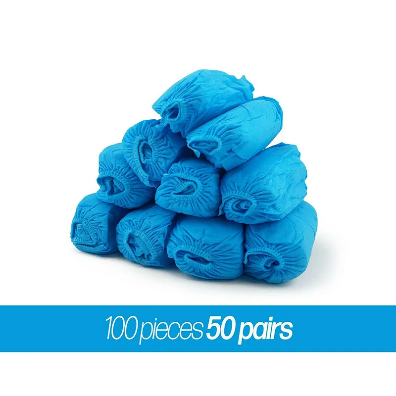 100 шт. нетканый материал одноразовые бахилы пинетки бытовые толстые моющиеся