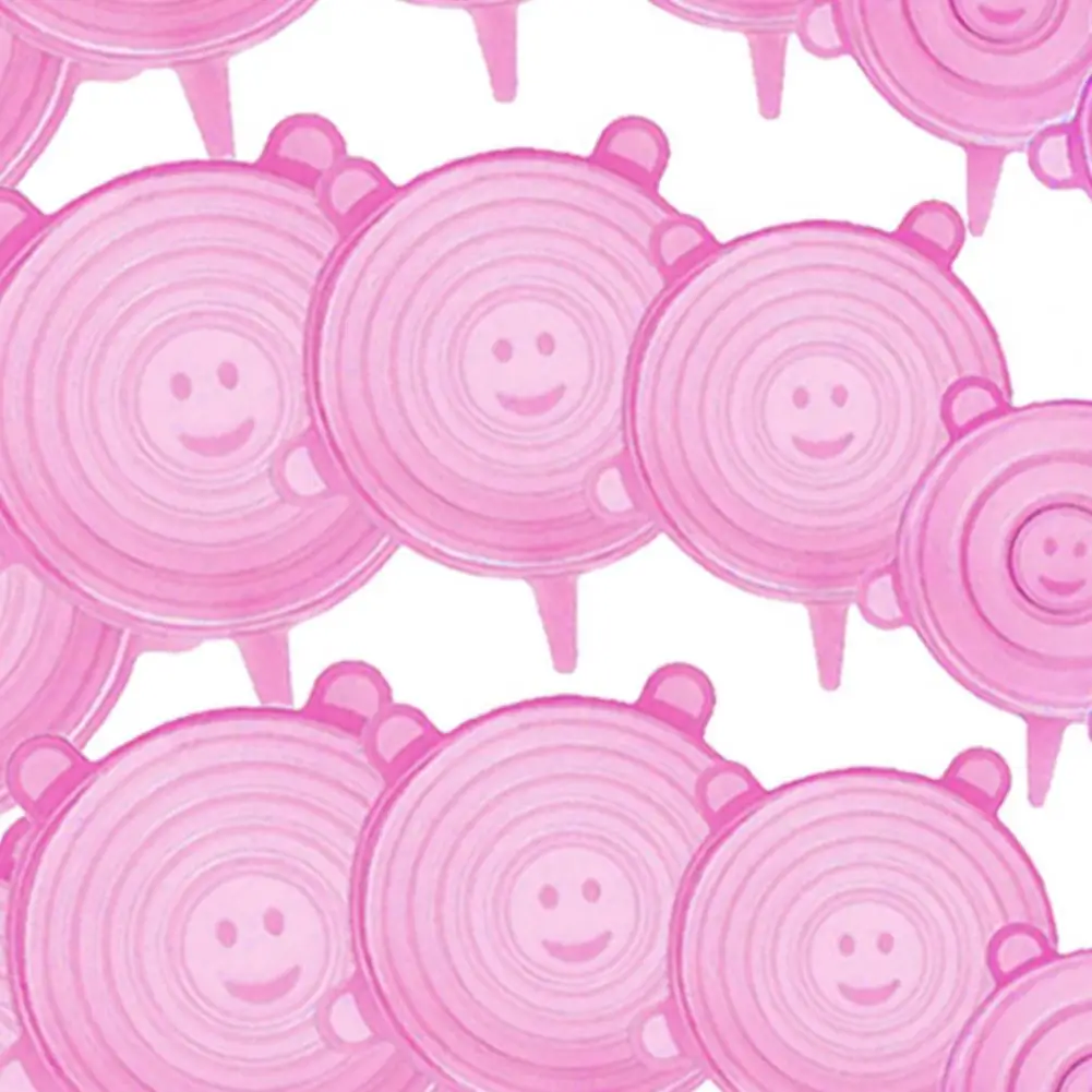 

6Pcs/Set Sealing Lids Elastic Reusable Silicone Waterproof Stretchable Food Covers for Kitchen