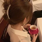 Женские акриловые заколки для волос, большие жемчужины, заколки большого размера для макияжа, аксессуары для волос, заколки для волос, 2021