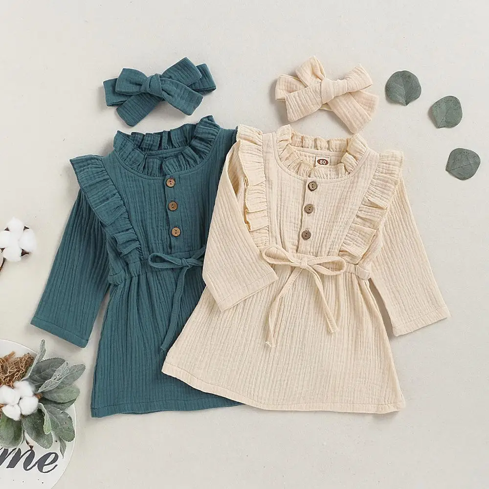 Весенне-летние детские платья для девочек принцесс детское однотонное платье