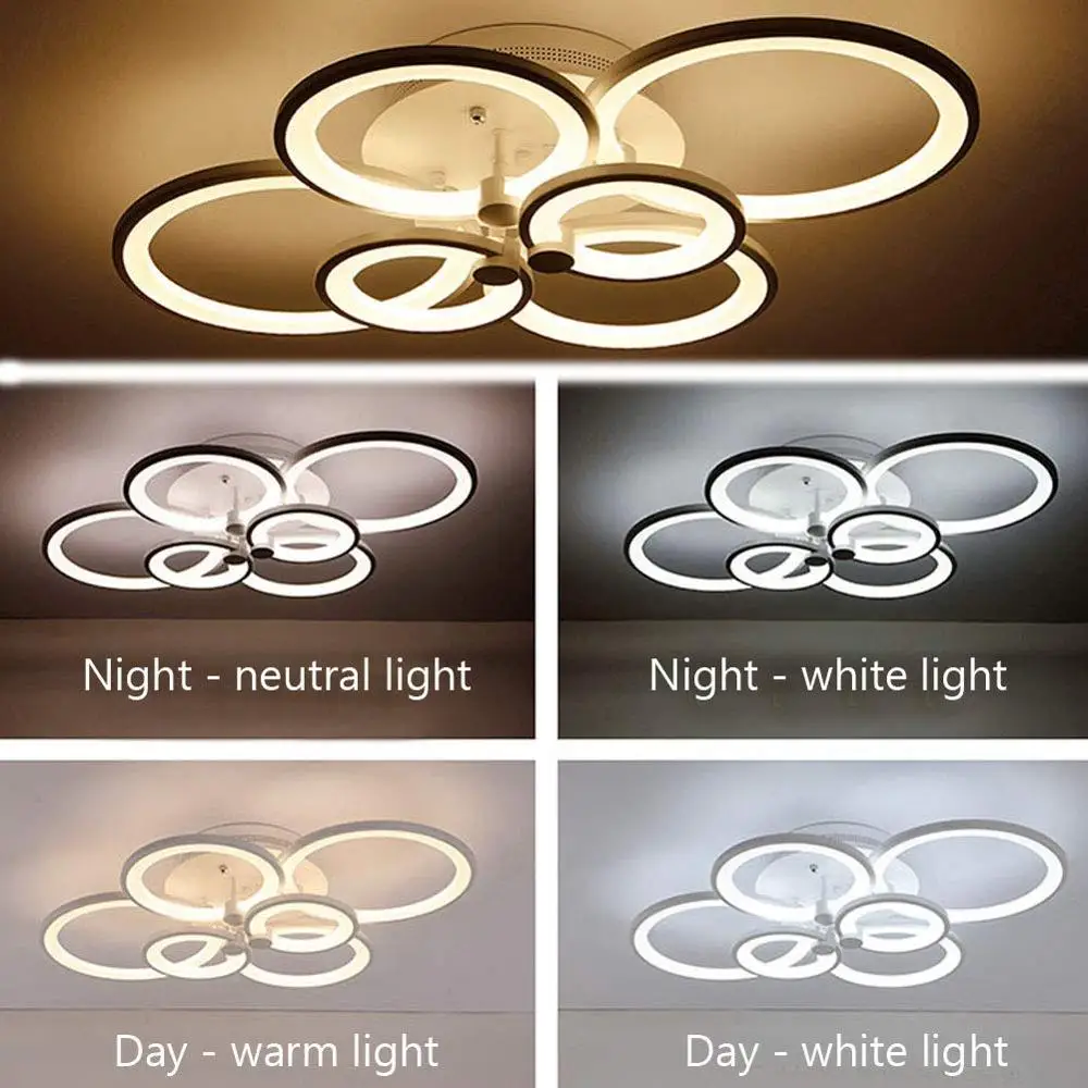 Потолочная люстра светодиодная с двойным свечением для гостиной спальни