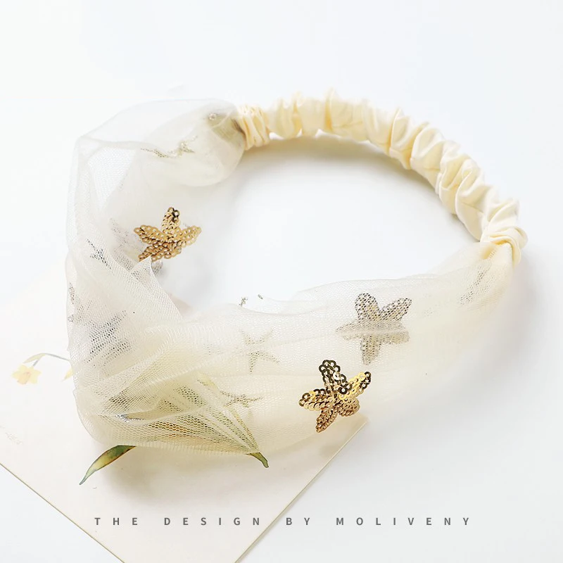 Женские кружевные сетчатые аксессуары для волос в виде тюрбана эластичная чалма