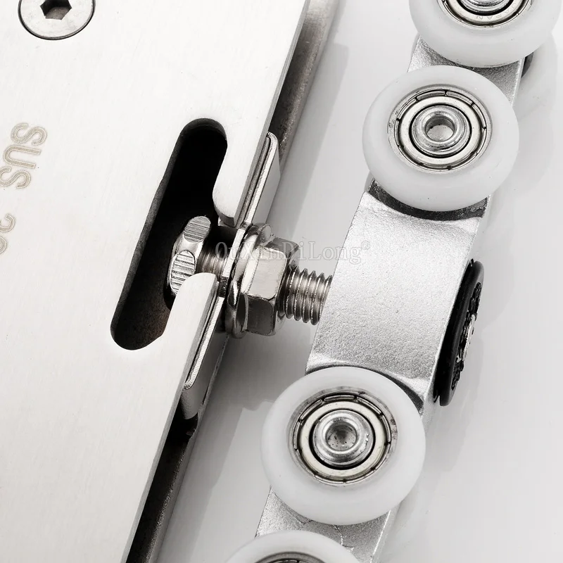 1 комплект Нержавеющая сталь раздвижные Стекло двери шкив висит колёса для