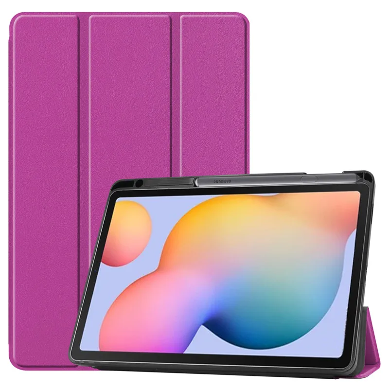 Чехол для Samsung Galaxy Tab S6 Lite 10 4 дюйма с держателем карандашей тройная подставка