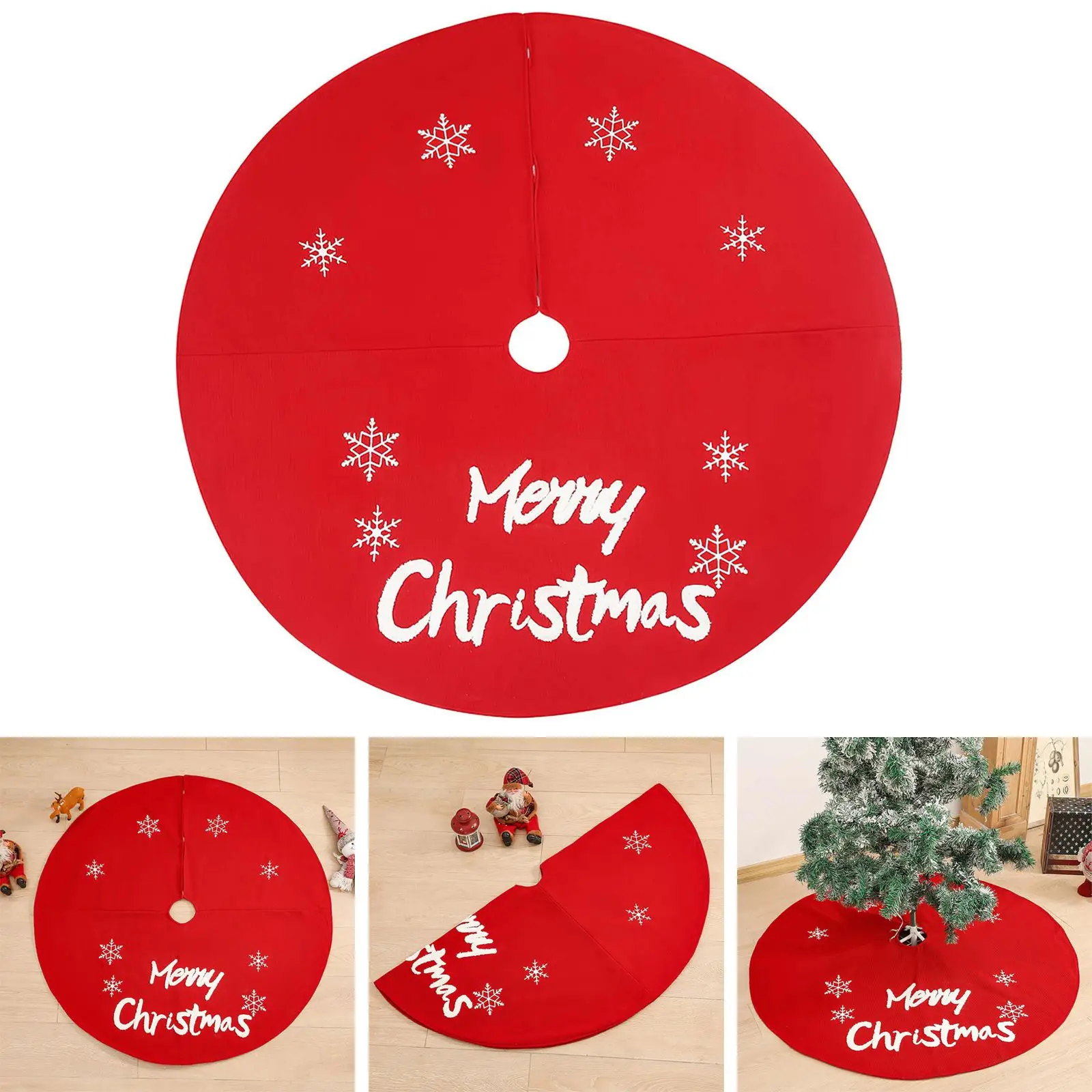 

48inch Christmas Tree Skirt Carpet New Year Decorations Xmas Decoration Tree Skirt Ornaments Festive Party Supplies