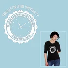 Большие, белые часы, теплопередающие наклейки для глажки, аппликация на одежду, моющаяся Виниловая наклейка для одежды, Виниловая наклейка