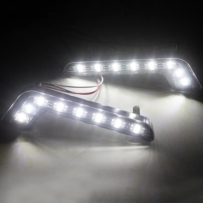 

2Pcs/set Newest DRL LED Daytime Running Light for Universal Car High Power LED Fog Light Headlight with 8 Super Bright Chips