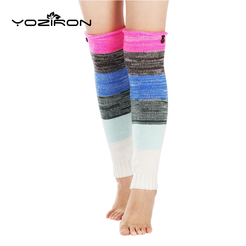 YOZIRON/Разноцветные длинные женские зимние гетры Повседневный обертывающий ногу