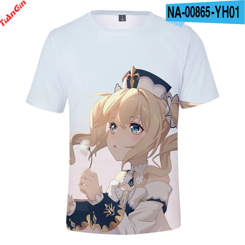 

2021 New Anime Game Genshin The Impact T- Shirt Printing Streetwear Fashion Men Women Casual Oversized T- shirt Harajuku Top 3D