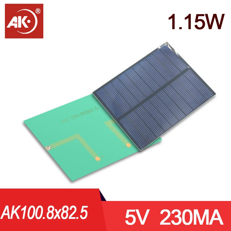 AK 20 stücke 108*22mm 5V 230ma 1,38 W Solar Panel Platte Ladegerät Batterie Kit Komplette Generator power Bank Energ für DIY