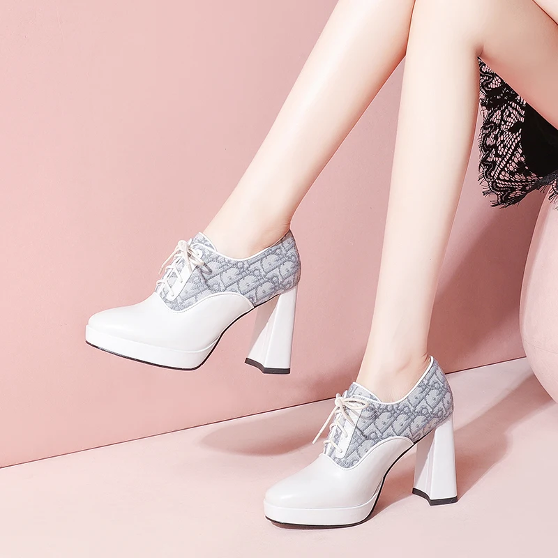 

Женские кожаные туфли на очень высоком каблуке, однотонные туфли в европейском и американском стиле, лето 2021