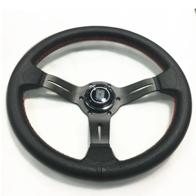 330 мм 13 дюймов черный цвет спица глубокая тарелка из натуральной кожи ND тюнинг